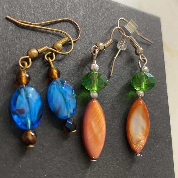 Bohemian Colorful Beaded Dangle Earrings Set - Picture 9 of 9